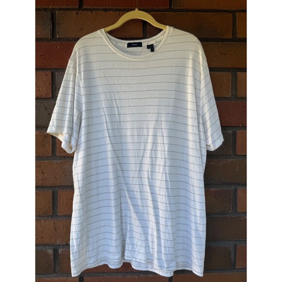 Theory‎ Essential Tee Anemone Stripe Short Sleeve 100% Cotton | Mens Size XL - Picture 1 of 10